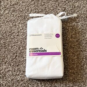 Room Essentials Microfiber Pillowcases in White